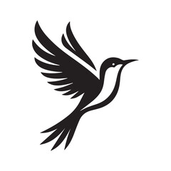Silhouette of a bird vector icon for logo, and design