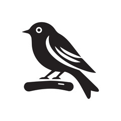 Silhouette of a bird vector icon for logo, and design