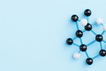 Obraz premium A DNA molecule model representing the structure of science, symbolizing business teamwork.