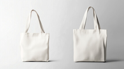Elegant and versatile white tote bags displayed against a minimalist backdrop for stylish and practical everyday use
