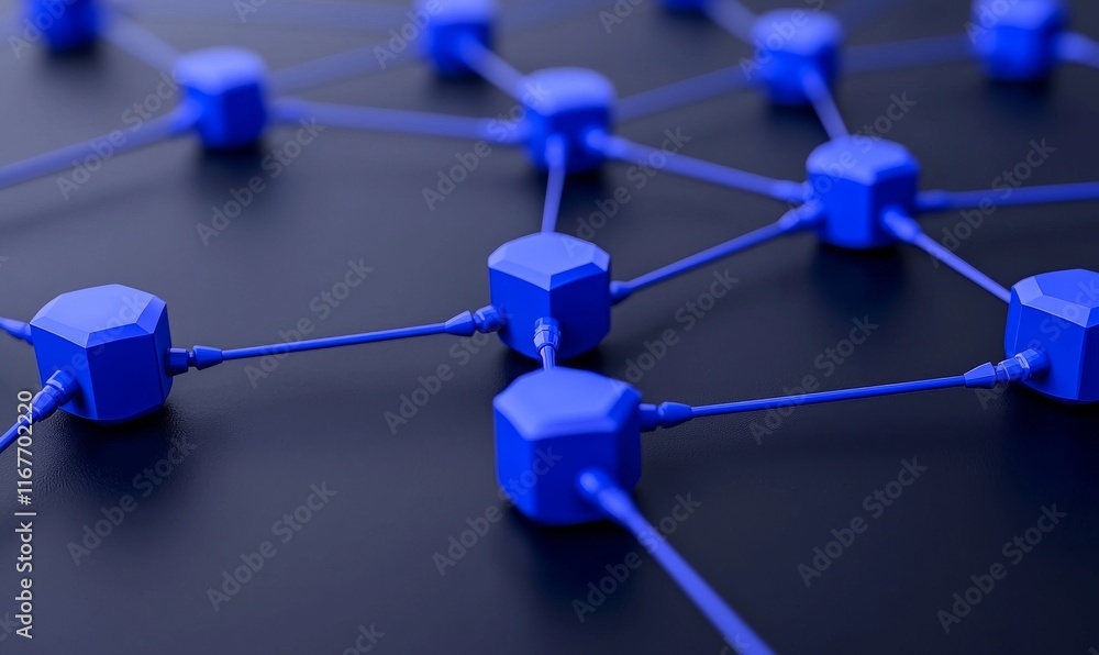 Poster a 3d rendering of a blue fantasy abstract background, showcasing technology, engineering, and scienc