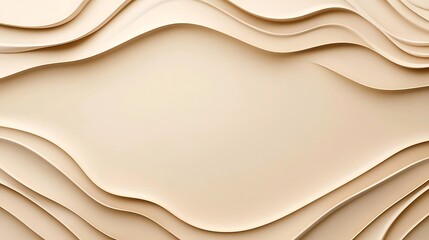 Obraz premium Abstract Beige Waves Smooth Background Design
