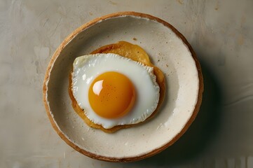 Sri Lankan Egg Hopper on White Plate