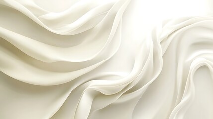 Fototapeta premium Elegant Cream Silk Draped Softly in Waves