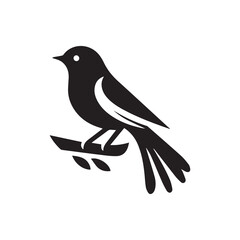 Silhouette of a bird vector icon for logo, and design