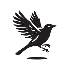 Silhouette of a bird vector icon for logo, and design