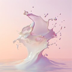 Fototapeta premium Moisturizer Splash, Soft, Creamy Texture Image