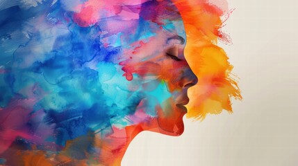 Abstract colorful art symbolizing emotional intelligence and empathy concept