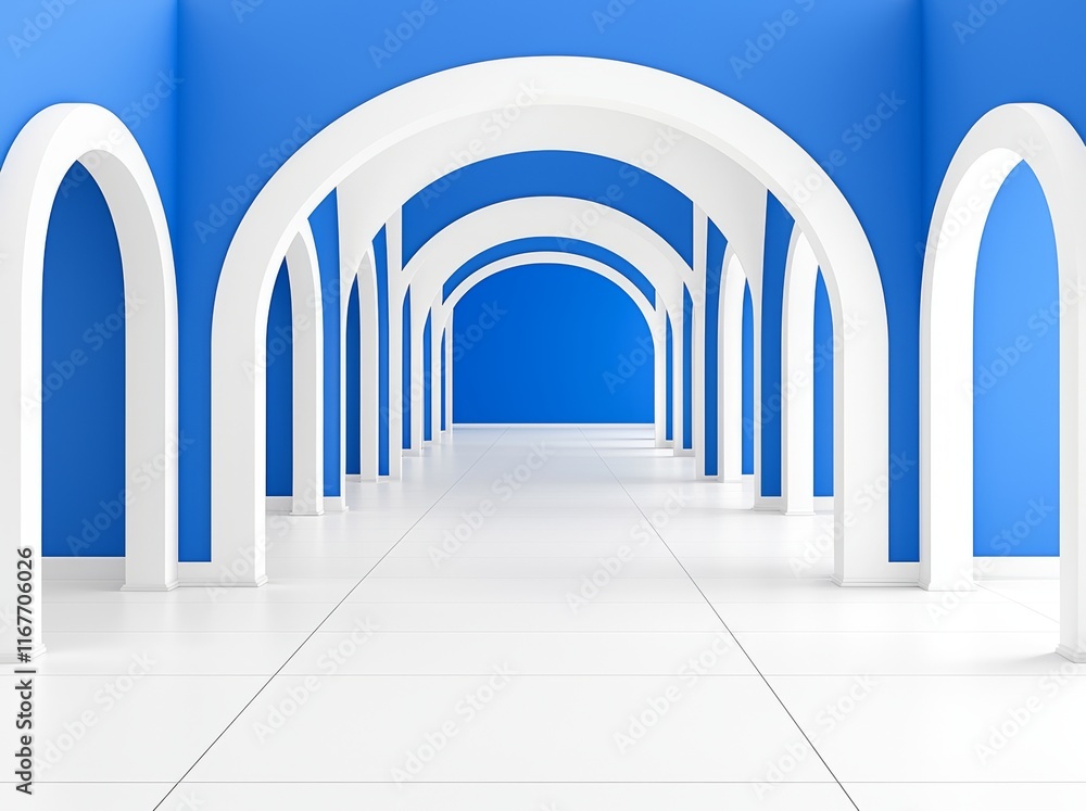Poster background of an abstract architectural interior, created with 3d rendering.