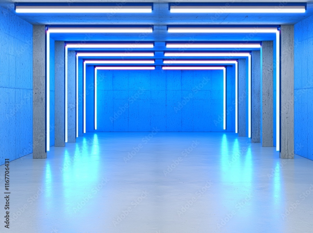 Poster a 3d rendering of a background featuring abstract modern architecture.