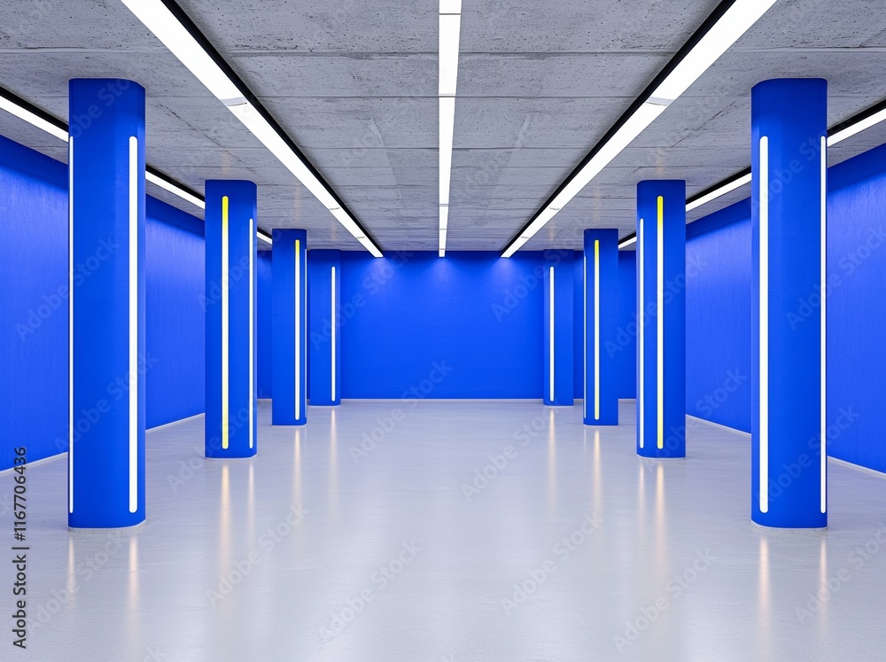 Poster a background of modern abstract architecture, rendered in 3d.