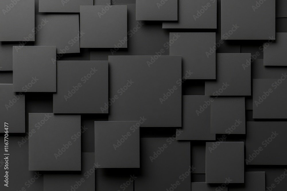 Poster abstract background created with gray paper using geometric shapes.