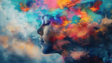 Creative abstract design reflecting emotional intelligence and human emotions