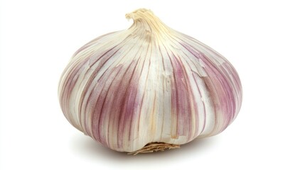 Single Garlic Bulb Close-Up Photography