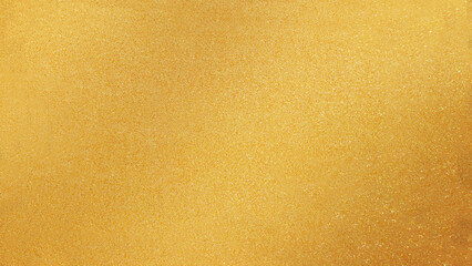 Gold wall texture background. Yellow shiny gold foil paint on wall sheet with gloss light...