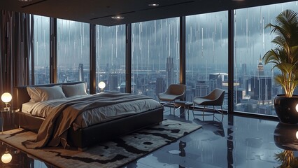 Fototapeta premium luxury hotel room with a bed