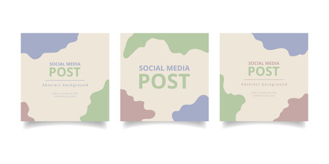 Abstract social media post set.
