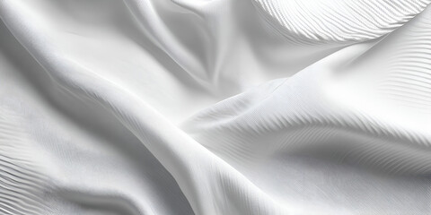 Close-Up of White Textured Fabric