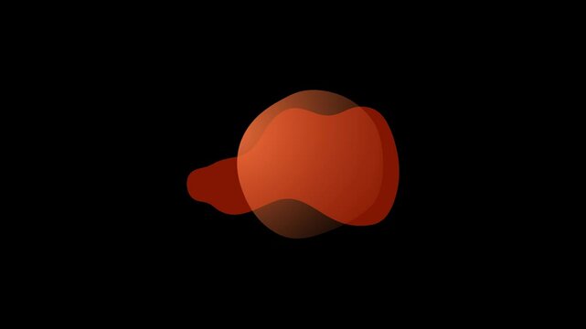 Abstract blob shape gradient 4k animation on black background abstract technology or biotech or science gradient shape hd animation on black background blue, orange, purple, green, or red gradients
