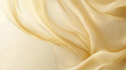 Fototapeta premium Pale Yellow Silk Fabric Draped Softly