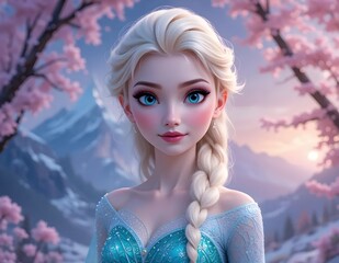 Portrait of Elsa with beautiful background.