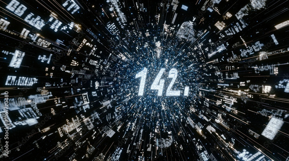 Poster digital tunnel: a journey through data streams