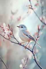 Fototapeta premium Tranquil Perch: Capturing Nature's Serenity with Artistry and Simplicity