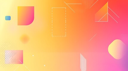 Abstract Gradient Background with Geometric Shapes