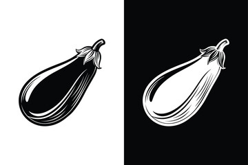 Eggplant icon vector on White Background ,Vector Art Illustration on white background.