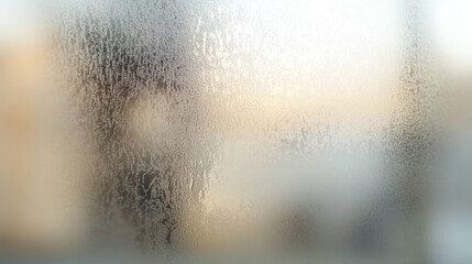 Blurred abstract pattern on frosted glass surface with soft light reflections