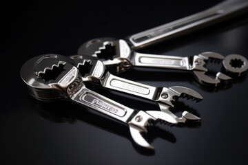 Polished metal wrenches with durable industrial design, representing essential professional functionality