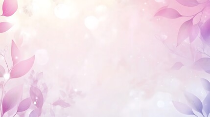 Delicate Pink Leaves Soft Light Background