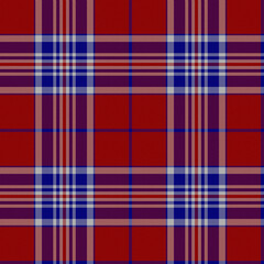 Red, White, Blue Tartan Weave Pattern - Tile