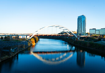 Naklejka premium Korean Veterans Memorial Bridge in Nashville Tennessee