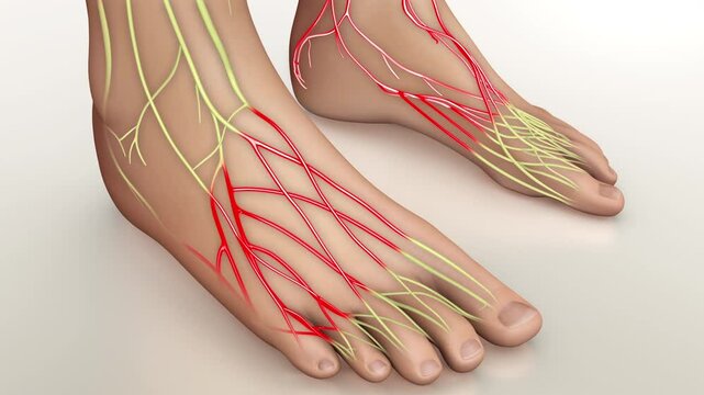 Peripheral Neuropathy Foot Nerve Pain Animation