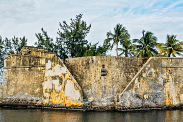wall in san juan de ulua in veracruz 