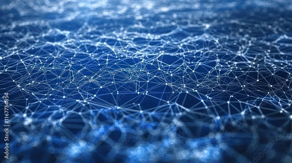 Poster abstract network mesh: digital connectivity