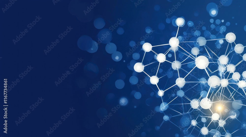 Aufkleber abstract network connection: digital nodes and global connectivity