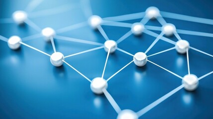 Abstract Network Connection: Interconnected Spheres Representing Global Communication and Data Flow