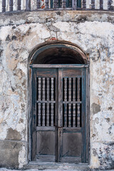 old door in san juan de ulua veracruz  