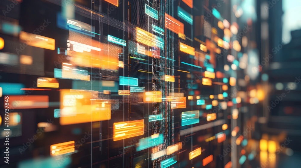 Poster dynamic data visualization: a colorful display of information flow in a digital environment