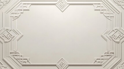 Elegant White Art Deco Frame Design