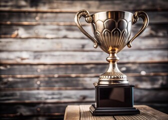 golden cup award for the first place achievment, competition winner concept