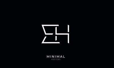Alphabet letter icon logo EH