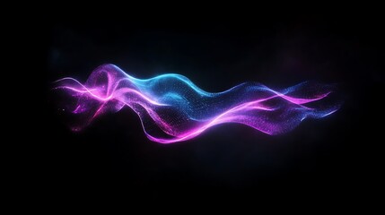 flowing digital lines creating geometric patterns with glowing neon edges 