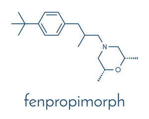Fenpropimorph fungicide molecule. Skeletal formula.