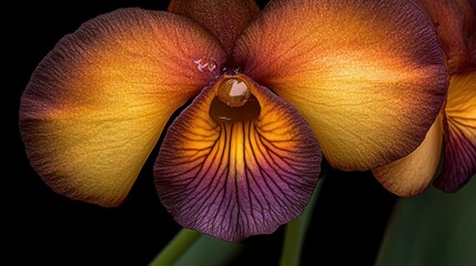 Vibrant Autumn Orchid Close-Up: A Stunning Display of Nature's Beauty