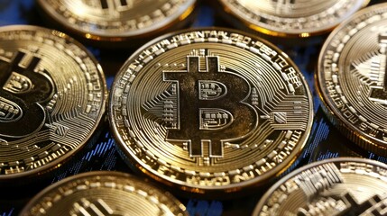 Bitcoin Cryptocurrency Closeup
