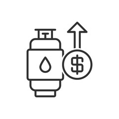 Gas Cylinder Price Growth Icon