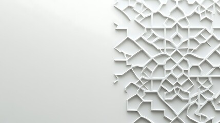 Abstract White Geometric Pattern Background Design